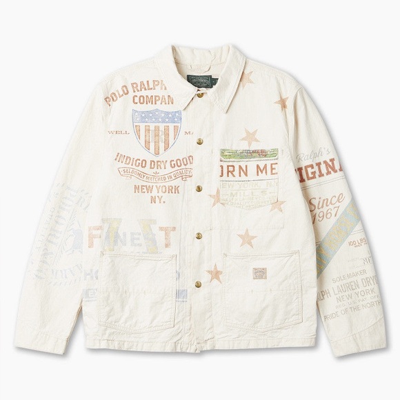 Polo Ralph Lauren Other - Polo Country Ralph Lauren Dry Goods Supplies New York Artwork Jacket Mens Size M